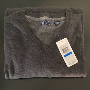 IZOD Men's Charcoal V-Neck Sweater